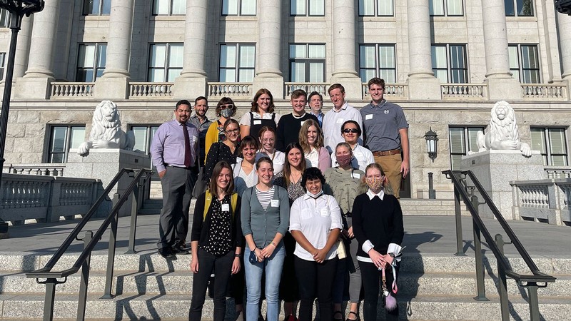 20 CHaSS students made it to the Utah capital where alumni gave them first-hand career advice.