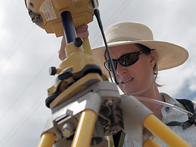 USU researcher and faculty member Molly Cannon at the Bear River massacre site