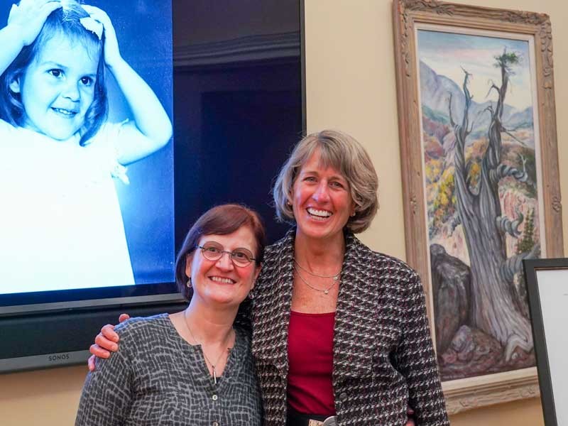 Professor Caroline Lavoie and USU President Noelle Cockett