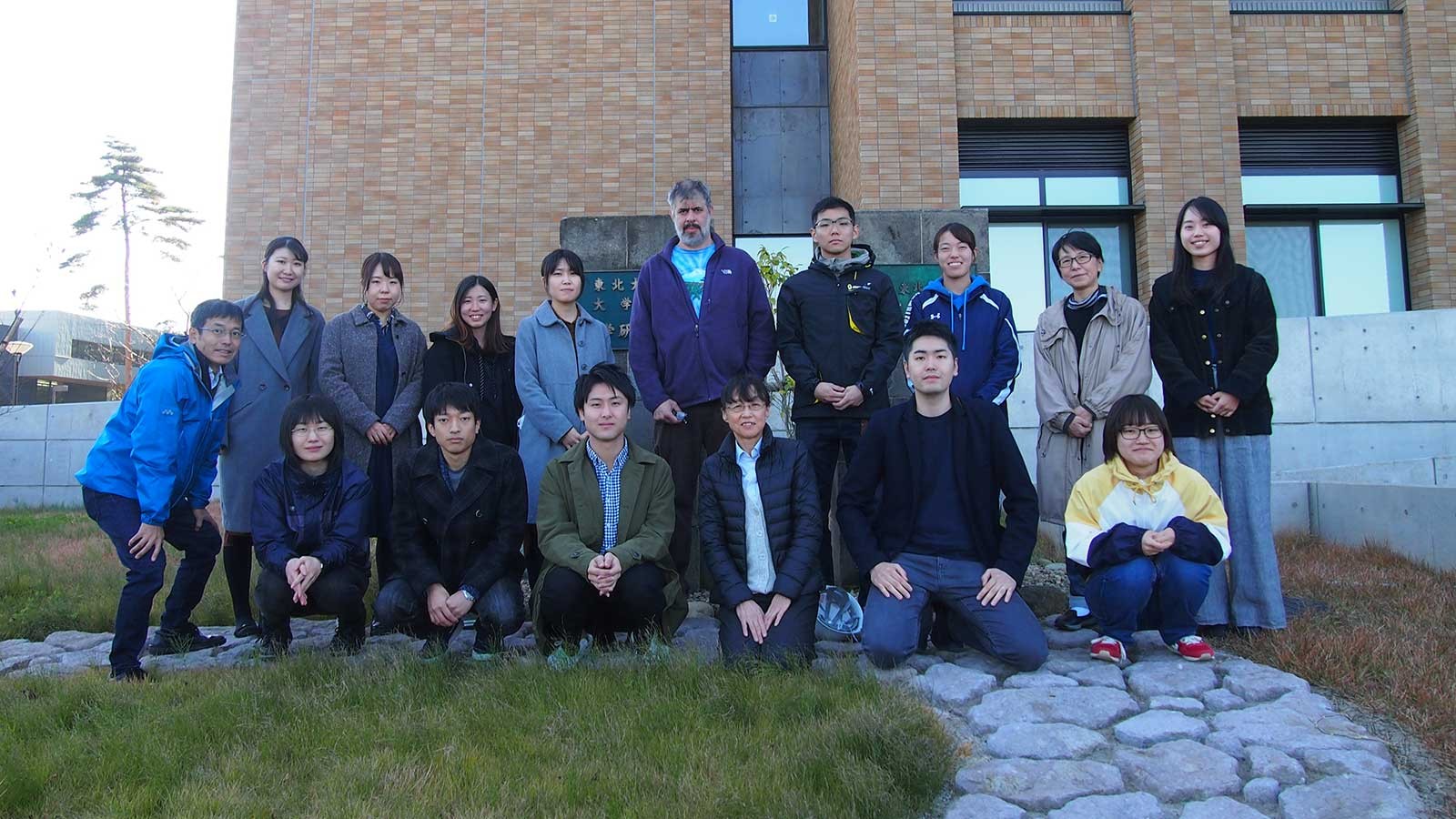 Charles Hanifin with fellow scientists from Tohoku University in Japan.