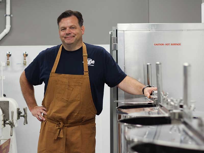 Steve Shelton at the Aggie Chocolate Factory