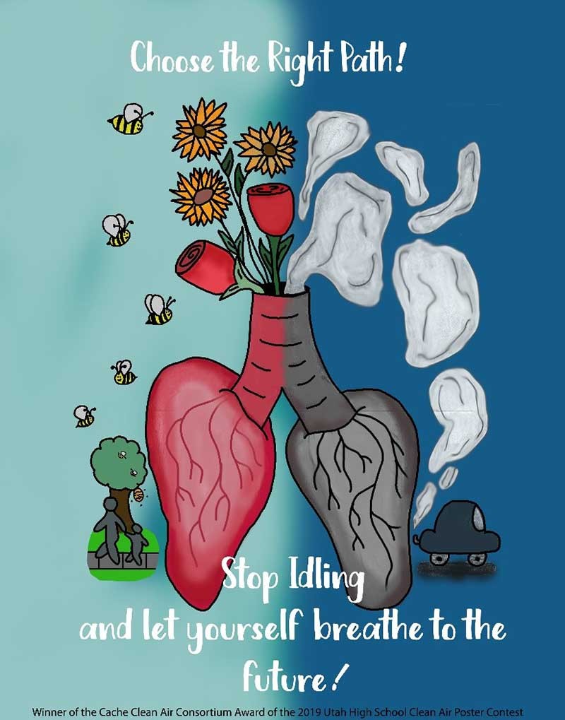 2019 Utah High School Clean Air Poster winning poster