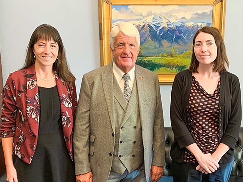 Jessica Shumway, Congressman Rob Bishop and Jody Clarke-Midura.