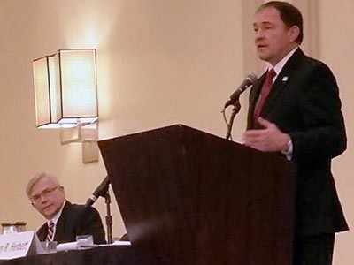 Utah Gov. Gary R. Herbert speaking at the Sagebrush Ecosystem Conference