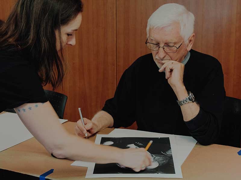 Artist Liberty Blake and Physics Professor David Peak