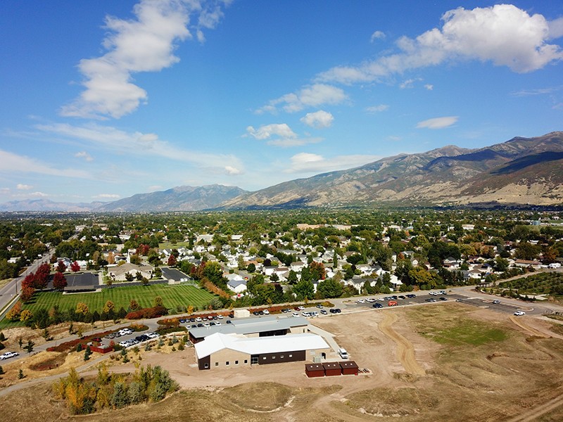 Davis county Extension building aerial