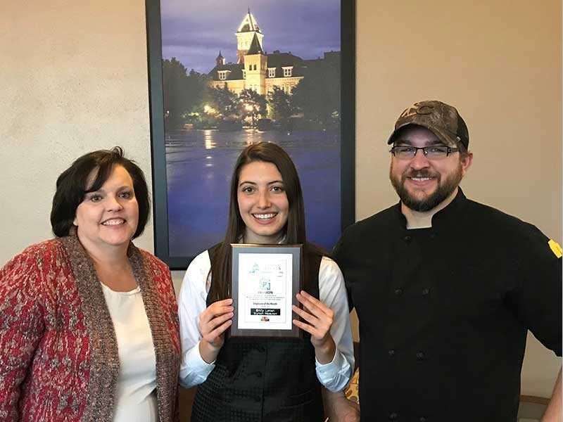 Emily Lyman with Amy Rasmussen and Corey Cozzens