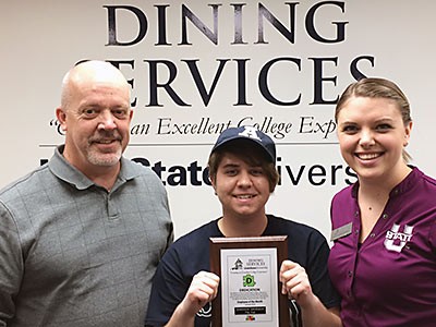 Dining Services' Alan Andersen, Shannon Davidson, Rebecca Maynard
