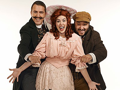 Three cast members from the Lyric Repertory Company production of 'The Mystery of Edwin Drood'