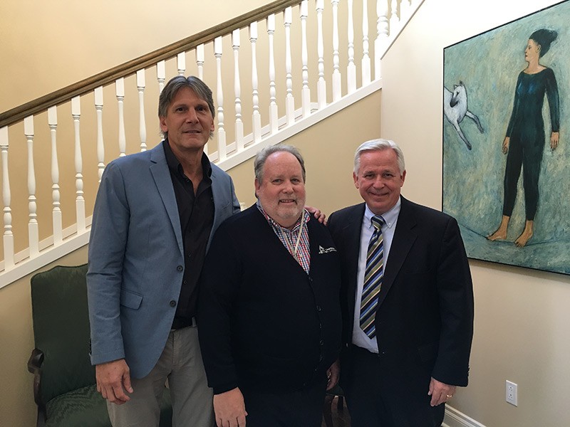 Bruce Duerden with USU First Gentleman John Cockett and Dean Craig Jessop