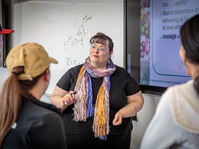 Inaugural Professor Ruby Ward with students