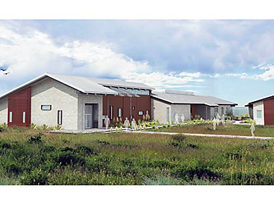 architectural rendering of the proposed new Davis County Extension Building at the Botanical Center