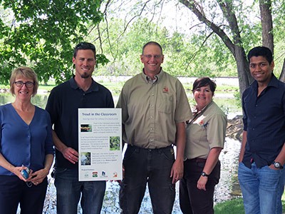 USU participants in the Trout in the Classroom trout release
