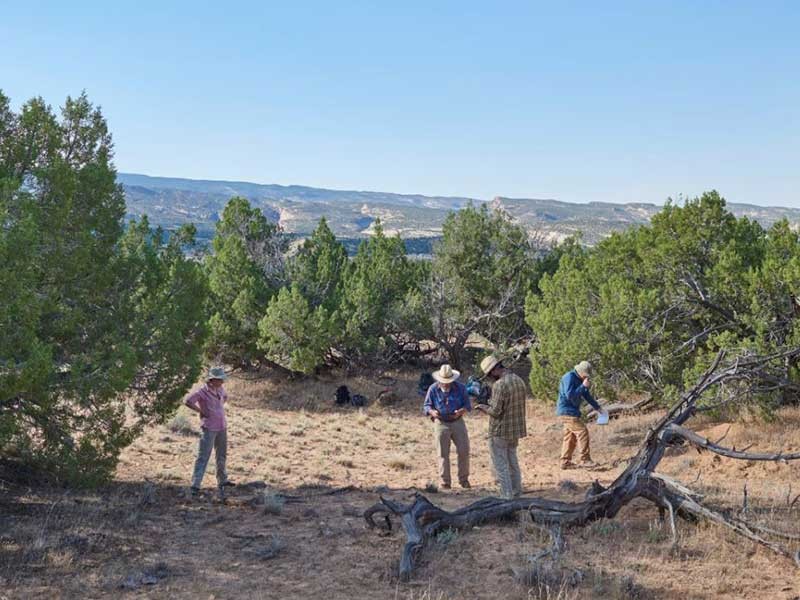Judson Finley (center) and his team at a Fremont house site
