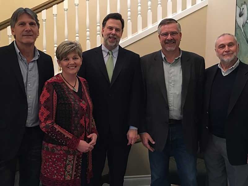 Courtney Flint with John Cockett, Joseph Ward, Derrik Tollefson and Larry Smith
