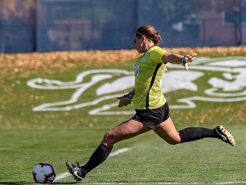 Grace McGuire on the soccer field.