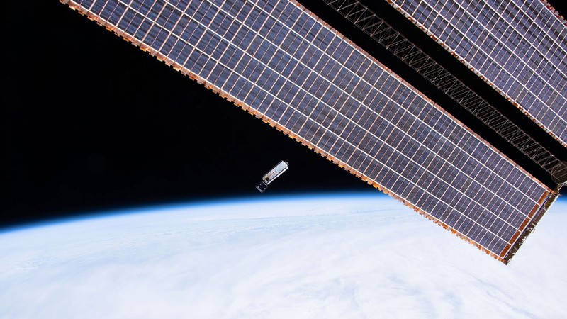 The Hyper-Angular Rainbow Polarimeter small satellite is shown in this February 19, 2020, photo.