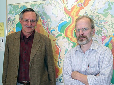 USU geology professors John Shervais and Jim Evans