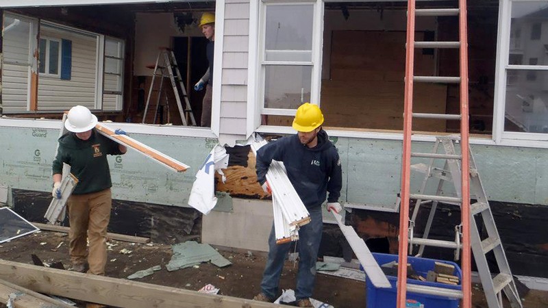 AmeriCorps members in New Jersey aiding in Hurricane Ida response efforts.