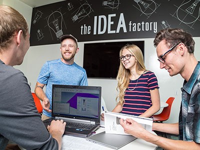students in Idea Factory