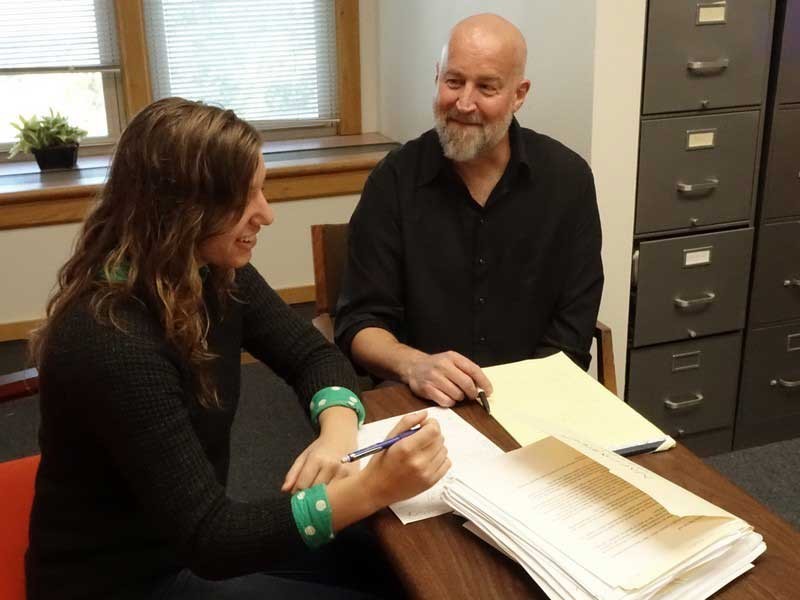 John Seiter with a student