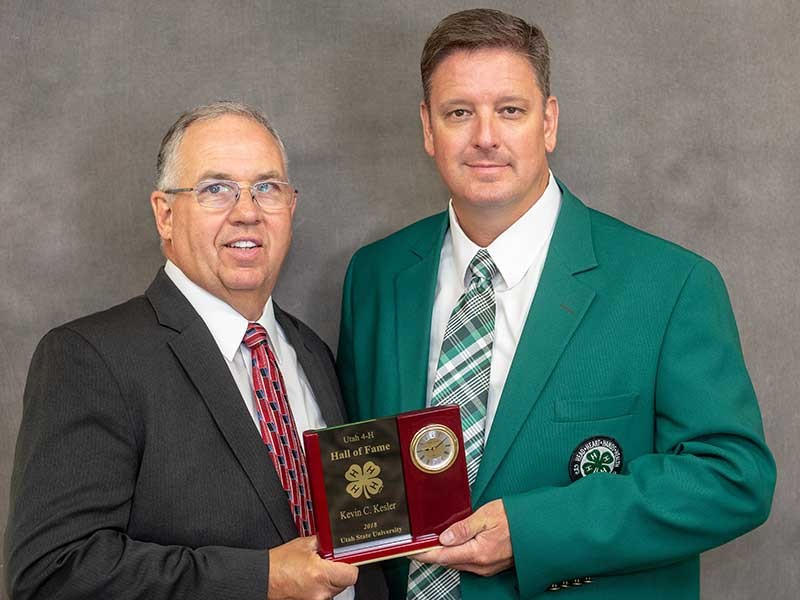 Kevin Kesler with Craig Dart, assistant director of Utah 4-H