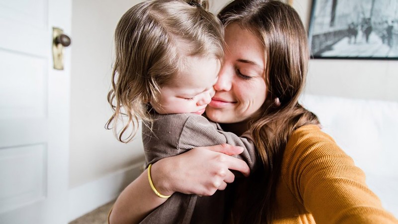Kristin Ackerman with her daughter.
