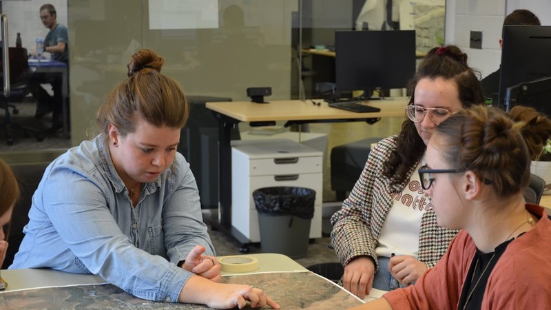 LAEP students Nikki Holbrook, Britton Lund and Hannah Green
