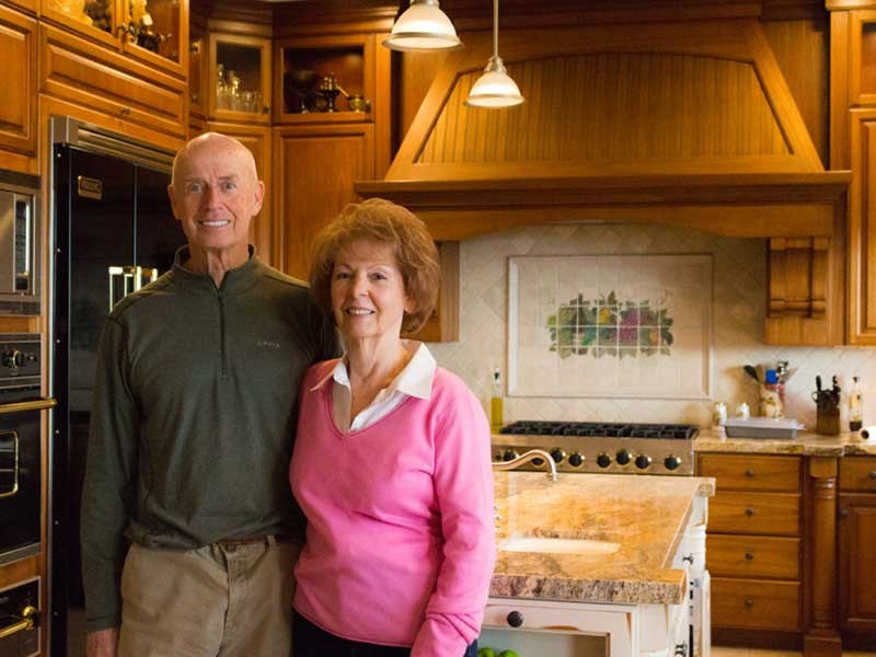 Lee and Carol Welch in their kitchen