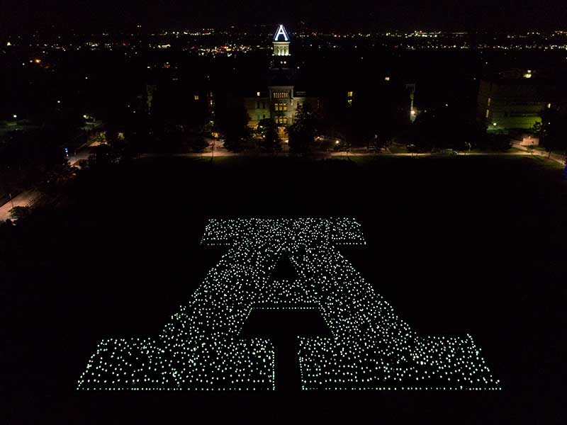luminary A on the USU Quad