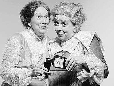 two actresses from Arsenic and Old Lace