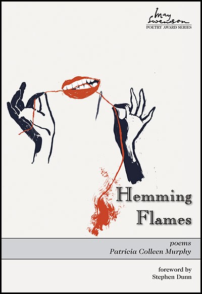 the cover artwork for the poetry collection 'Hemming Flames'