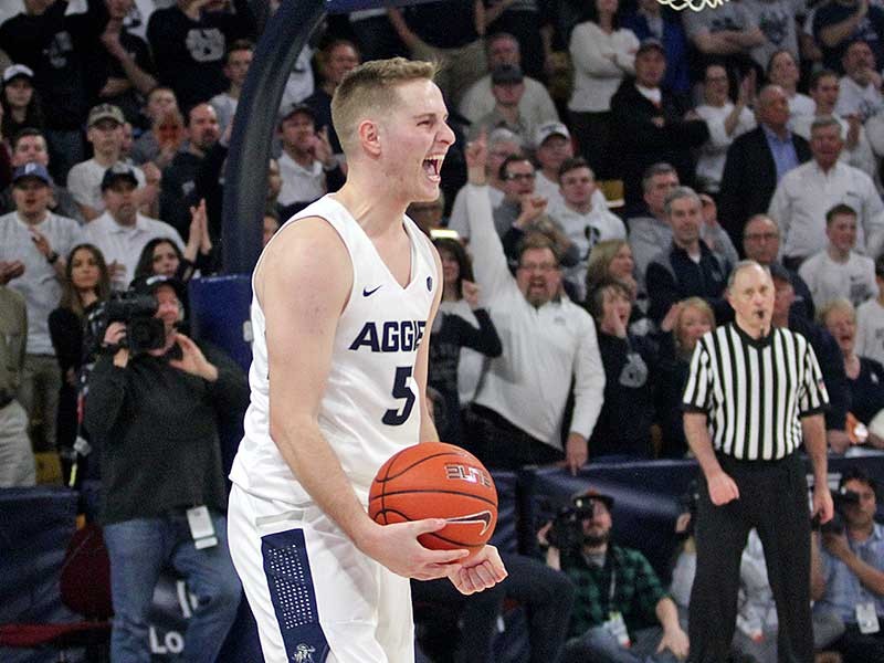 USU basketball Player Sam Merrill