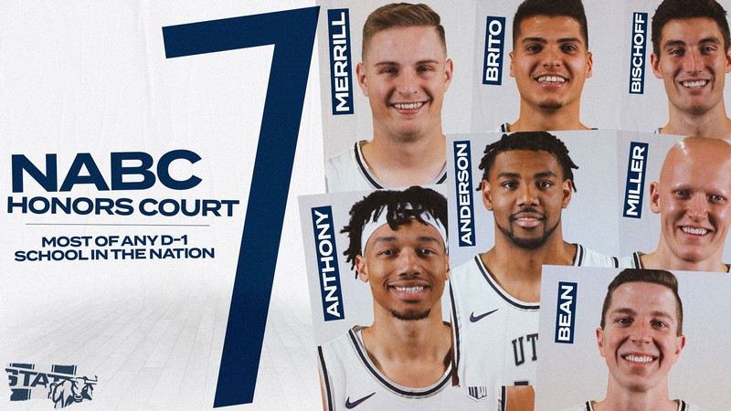Gallery of the seven student-athletes named to the National Association of Basketball Coaches.
