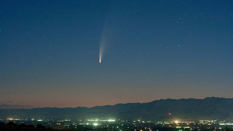 James Champagne captured this image of Comet NEOWISE from the Deep Canyon Trailhead in Cache Valley.