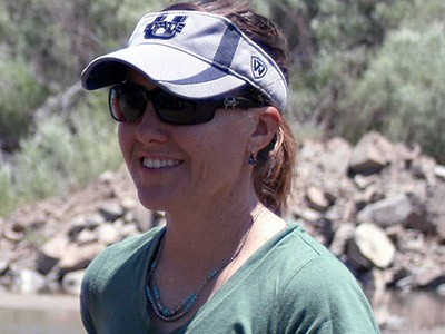 USU assistant professor Sarah Null at Walker River in Nevada