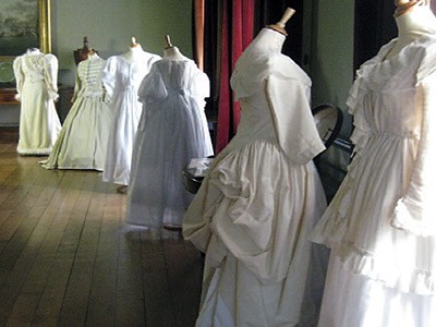 historical dresses on display in England