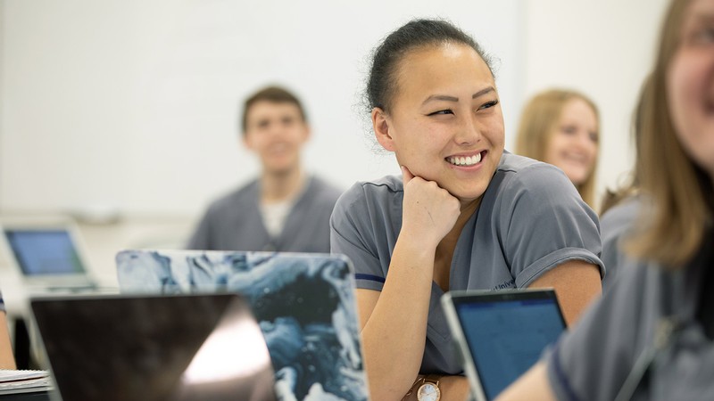 nurse in a classroom.