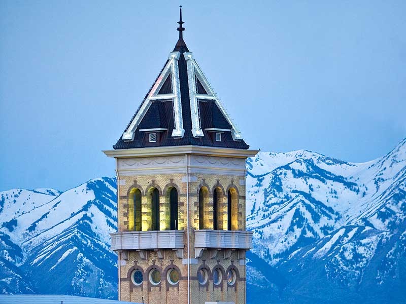 Old Main in winter