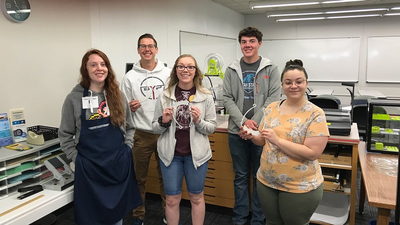 USU Eastern students Holly Fellmeth, Corban Young, Haley Dietrich, Jerron Stead and Alexis Gonzalez.