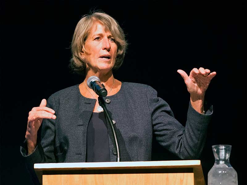 President Noelle Cockett speaking to an audience.