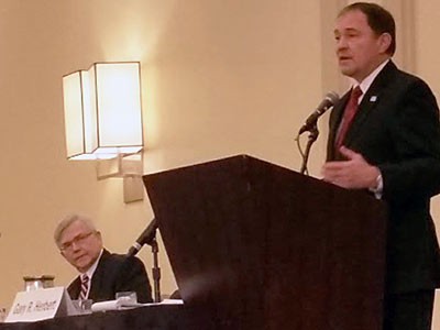 Utah Gov. Gary R. Herbert speaking at the Sagebrush Ecosystem Conference