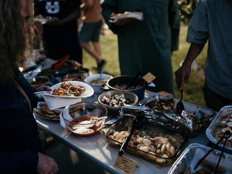 Food dishes served at Ramadan