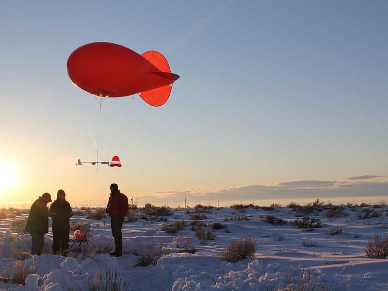 researchers checking the ozone