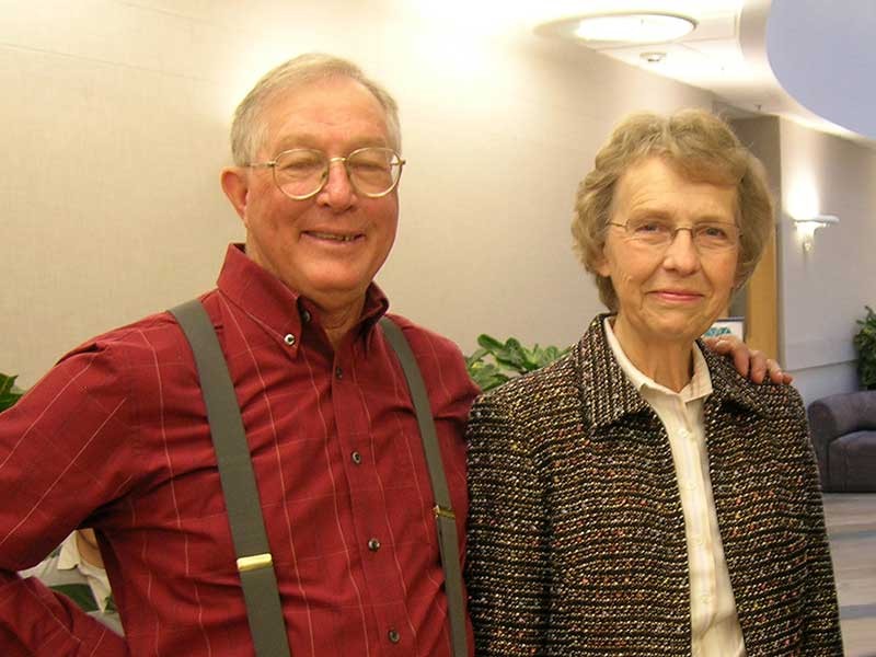 USU Emeritus Professor Richard Olsen, with his wife, LiVina Hymas Olsen