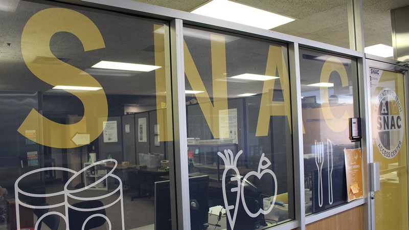 SNAC store front in the Taggart Student Center.