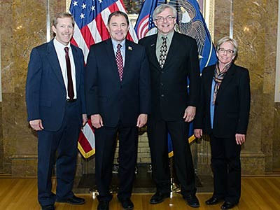 Sage-grouse conservation effort announcement with Utah Gov. Gary R. Herbert and group
