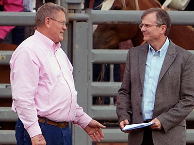 scholarship donation for USU-Uintah Basin with Benjamin Cluff and Boyd Edwards