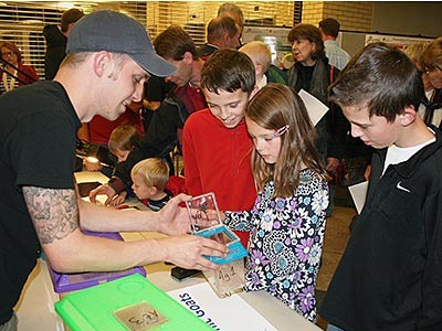 A demonstration at a USU Science Unwrapped event