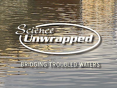 USU's fall 2015 Science Unwrapped Bridging Troubled Waters logo